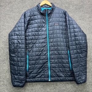 Patagonia Nano Puff Jacket Mens XXL Navy Blue Full Zip Insulated Outdoor